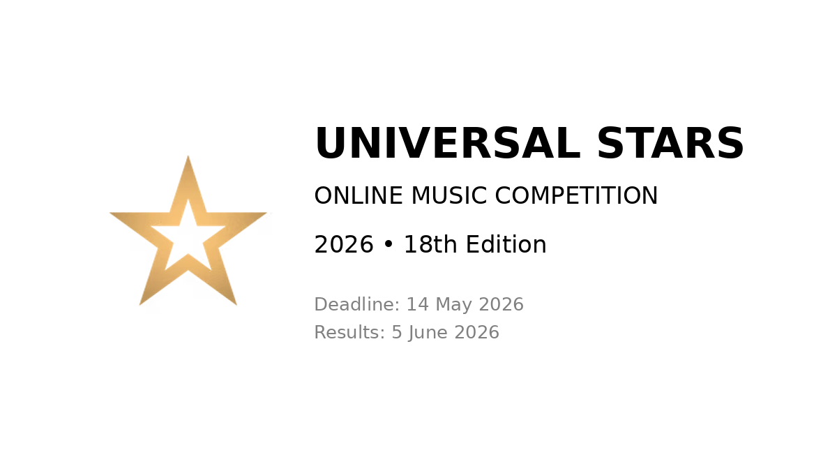 Universal Stars Online Music Competition 2026 – 18th Edition