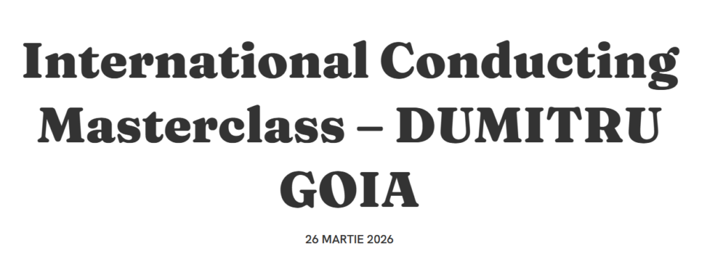 International Conducting Masterclass 2026 | Romania