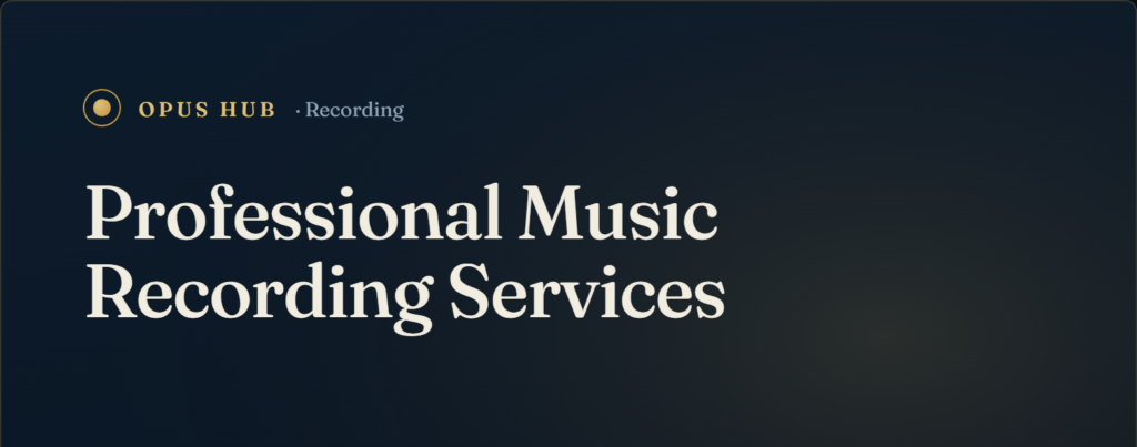 Professional Music Recording Studio | Solo to Full Orchestra